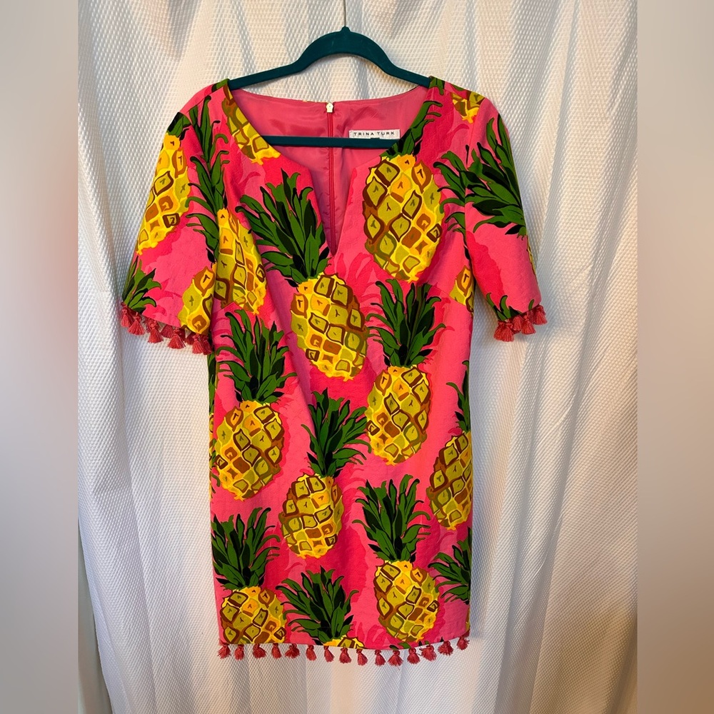 Trina Turk pineapple dress size large